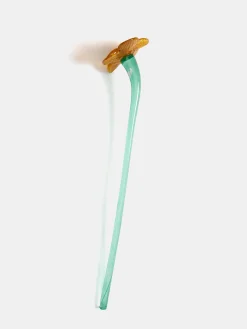 MOUTHBLOWN CRYSTAL FLOWER MUSTARD^HOFF Outlet