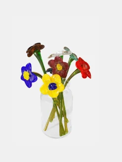MOUTHBLOWN CRYSTAL FLOWER MUSTARD^HOFF Outlet