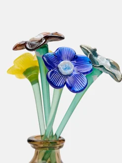 MOUTHBLOWN CRYSTAL FLOWER BROWN^HOFF Best